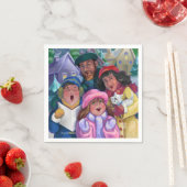 Erstellen einer Caroling-Illustration Serviette (Beispiel)