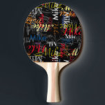 Erstellen einer Personalisierten Farbnamentypograf Tischtennis Schläger<br><div class="desc">Fügen Sie Ihren eigenen Namen hinzu, um ein nahtloses typografisches Musterdesign zu erstellen. Farbnamen in verschiedenen Schriftart</div>