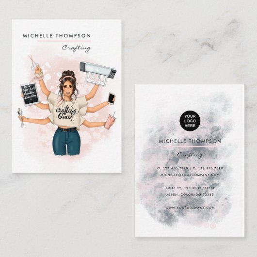 Erstellen einer Queen Business Card Visitenkarte (Vorne/Hinten)