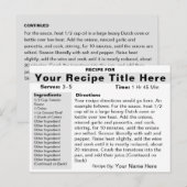 Erstellen einer Rezept-Karte Einladungspostkarte (Vorne/Hinten)