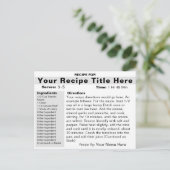 Erstellen einer Rezept-Karte Einladungspostkarte (Stehend Vorderseite)