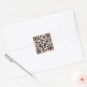Erstellen einer Rose-Gold-benutzerdefinierten QR-C Quadratischer Aufkleber (Umschlag)
