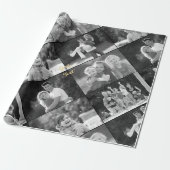 Erstellen einer Vintagen Schwarz-Weiß-FotoCollage Geschenkpapier (Ungerollt)