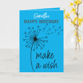 Erstellen einer Wunschleuchte-Uhr.Bearbeitbare Geb Karte (Gelbe Blume)