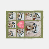 Erstellen eines 8-Foto Collage Heart - grün rosa Fleecedecke (Vorderseite (Horizontal))