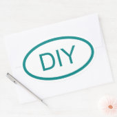 Erstellen eines Aquamarinen Euro-Stils Ovaler Aufkleber (Umschlag)