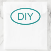 Erstellen eines Aquamarinen Euro-Stils Ovaler Aufkleber (Tasche)