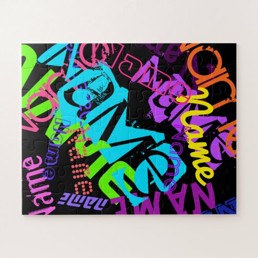 Erstellen eines beliebigen Namens individuell anpa Puzzle (Horizontal)