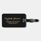 Erstellen eines benutzerdefinierten Black Gold Tra Gepäckanhänger (Rückseite horizontal)