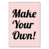 Erstellen eines benutzerdefinierten Drucks Tischnummer (Vorderseite)