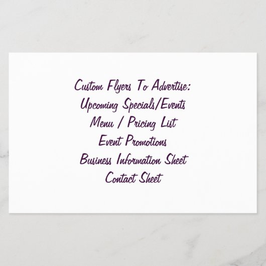 Erstellen eines benutzerdefinierten Flyers oder ei Flyer (Vorne)