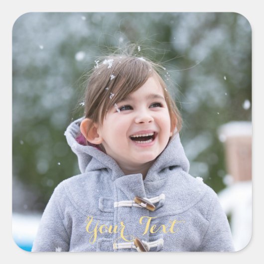 Erstellen eines benutzerdefinierten Foto-Stickers  Quadratischer Aufkleber (Vorderseite)