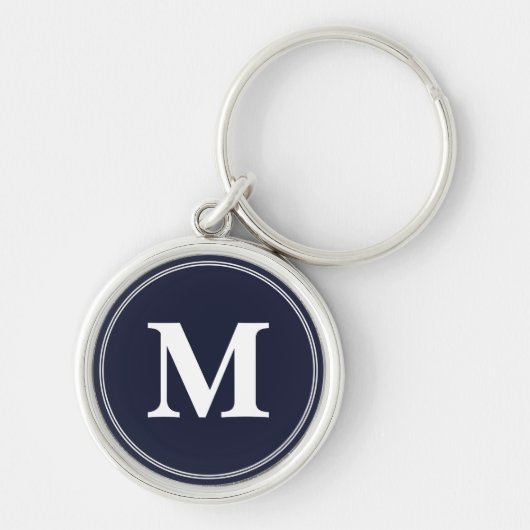 Erstellen eines benutzerdefinierten Navy Blue Mono Schlüsselanhänger (Vorne)