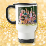 Erstellen eines benutzerdefinierten Personalisiert Reisebecher<br><div class="desc">Erstellen Sie Ihre eigene, personalisierte, verschüttungssichere, Edelstahl, Getränke Reisen / Pendler Foto Tasse, mit eleganten Imitate Gold Typografie-Skript, und zwei Fotos (eins auf jeder Seite). Um zu personalisieren, fügen Sie einfach Ihre Lieblings-Familie / Pärchen / Kinder / Baby / Haustiere / Hochzeit / Reise-Foto zu beiden Seiten der Tasse, zusammen...</div>