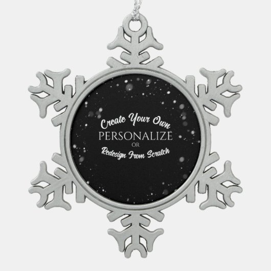 Erstellen eines benutzerdefinierten Personalisiert Schneeflocken Zinn-Ornament (Vorderseite)