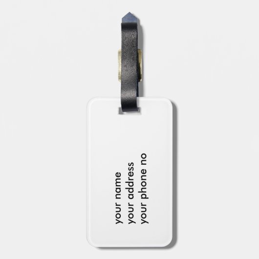 Erstellen eines benutzerdefinierten Textes mit ein Gepäckanhänger (Rückseite vertikal)