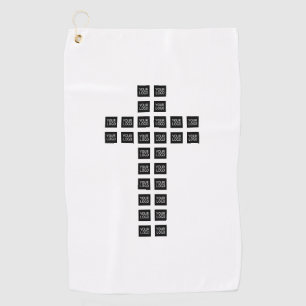 Erstellen eines Cross-Patches mit beliebigen Logos Golfhandtuch