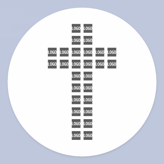 Erstellen eines Cross-Patches mit beliebigen Logos Runder Aufkleber