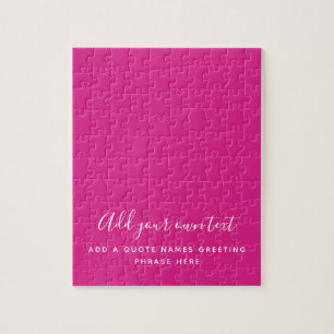 Erstellen eines eigenen CERISE-PINKS-benutzerdefin Puzzle