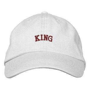 Erstellen eines eigenen KING Text-anpassbaren Whit Bestickte Baseballkappe