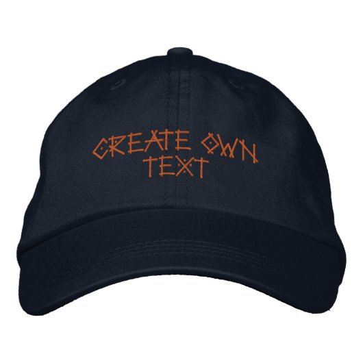Erstellen eines eigenen Text-Hat Bestickte Baseballkappe (Vorderseite)