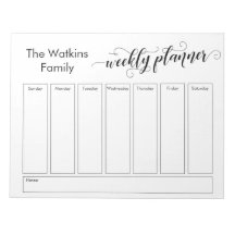 Erstellen eines einfachen, weißen Wochenplaners