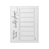 Erstellen eines einfachen Wochenplaners, weiß Notizblock (Rotiert)