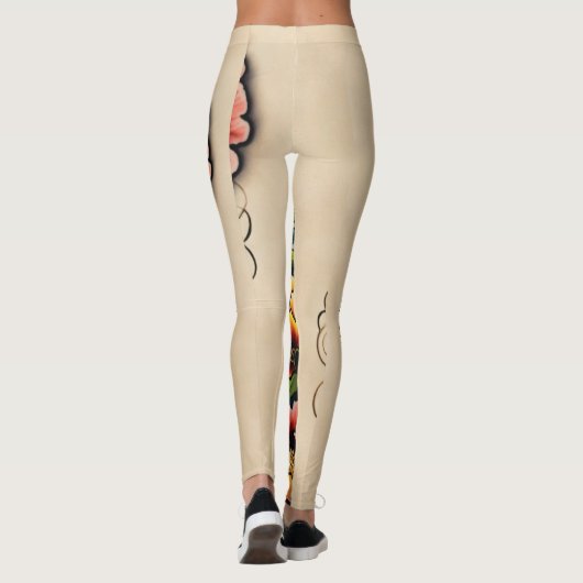 Erstellen eines faszinierenden Tätowierungsdesigns Leggings (Rückseite)