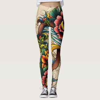 Erstellen eines faszinierenden Tätowierungsdesigns Leggings