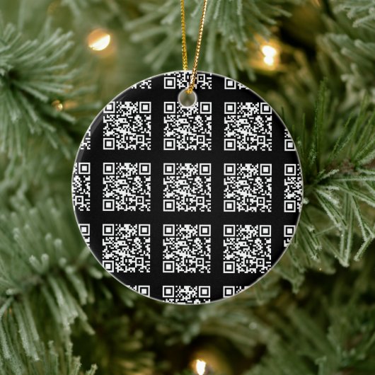 Erstellen eines gestuften QR-Codemusters | bearbei Keramik Ornament (Baum)