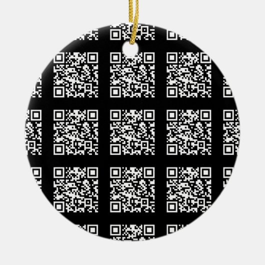 Erstellen eines gestuften QR-Codemusters | bearbei Keramik Ornament (Vorne)
