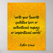 Erstellen eines modernen Black and Gold Quote Poster (Vorne)