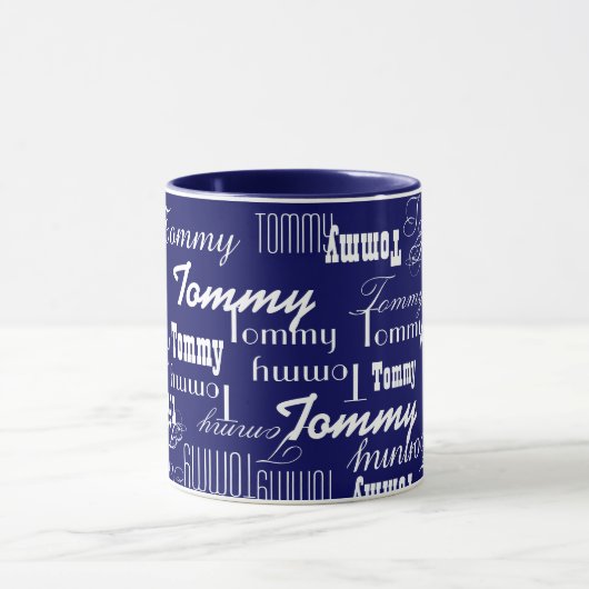 Erstellen eines Musters für wiederholten blauen Na Tasse (Zentrum)