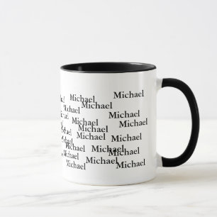 Erstellen eines Namensmusters in Schwarz Tasse