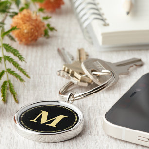 Erstellen eines Personalisierten Schwarzen-Gold-Mo Schlüsselanhänger