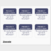 Erstellen eines Projektausführungsplans (3) Quadratischer Aufkleber (Blatt)