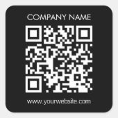 Erstellen eines QR-Codes sofort Modernes, einfache Quadratischer Aufkleber (Vorderseite)
