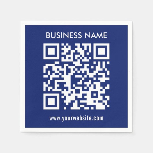 Erstellen eines QR-Codes sofort Modernes, einfache Serviette (Vorderseite)