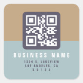 Erstellen eines scannbaren QR-Codes | Moderne Rück Quadratischer Aufkleber (Vorderseite)