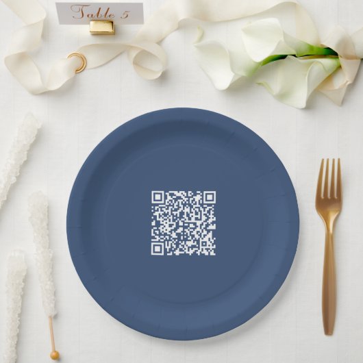 Erstellen eines scannbaren QR-Codes | Verblasenes Pappteller (Hochzeit)