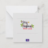 Erstellen eines Schneemanns Notecard Mitteilungskarte (Rückseite)