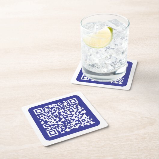 Erstellen eines skalierbaren QR-Codes | Editable D Rechteckiger Pappuntersetzer (Vor Ort)