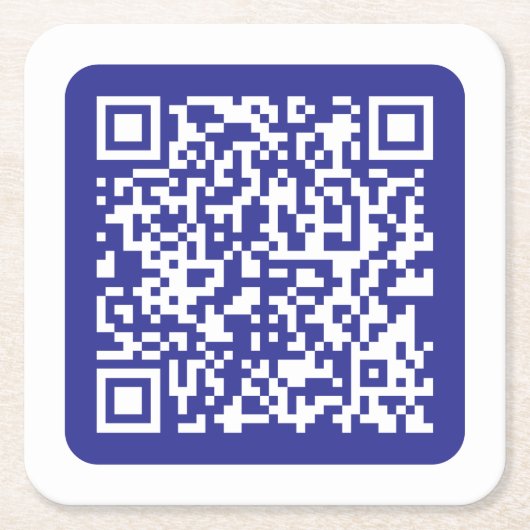 Erstellen eines skalierbaren QR-Codes | Editable D Rechteckiger Pappuntersetzer (Vorderseite)