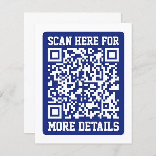 Erstellen eines skalierbaren QR-Codes | Navy Blue  (Vorne/Hinten)