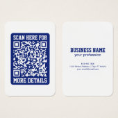 Erstellen eines skalierbaren QR-Codes | Navy Blue  (Vorne & Hinten)