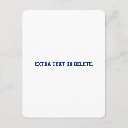 Erstellen eines skalierbaren QR-Codes | Navy Blue  Begleitkarte (Rückseite)