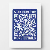 Erstellen eines skalierbaren QR-Codes | Navy Blue  Fotoplatte (Vorderseite)