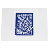 Erstellen eines skalierbaren QR-Codes | Navy Blue Große Geschenktüte (Vorderseite)