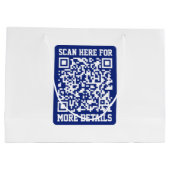 Erstellen eines skalierbaren QR-Codes | Navy Blue Große Geschenktüte (Rückseite)