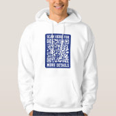 Erstellen eines skalierbaren QR-Codes | Navy Blue Hoodie (Vorderseite)